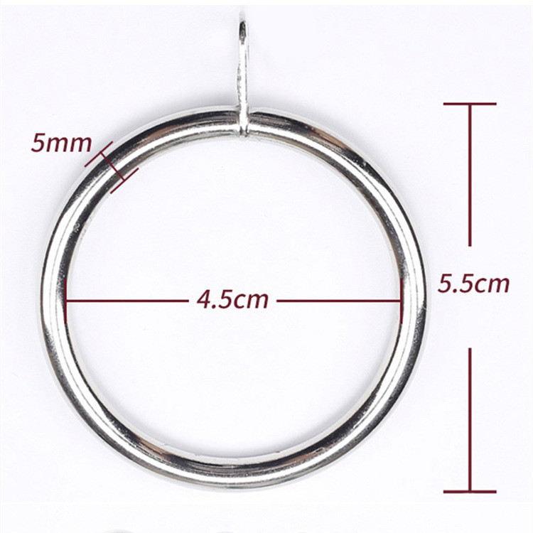 Rideau Rod Rings en épaisseur du diamètre 5mm de l'argent 45mm avec la garniture