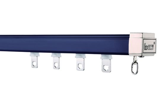Un bon prix. Bâti en aluminium de plafond de voie de rideau en taille silencieuse bleu-foncé de 6mm En ligne