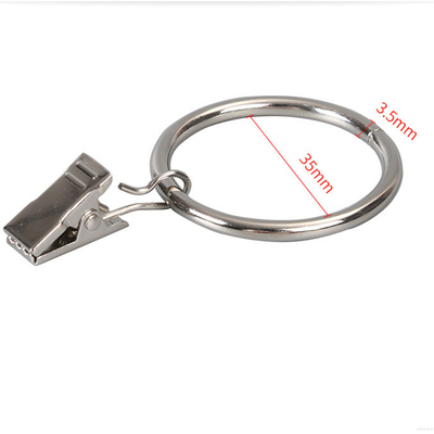 qualité Rideau poli Ring Stainless Steel Curtain Clip en rond de nickel usine